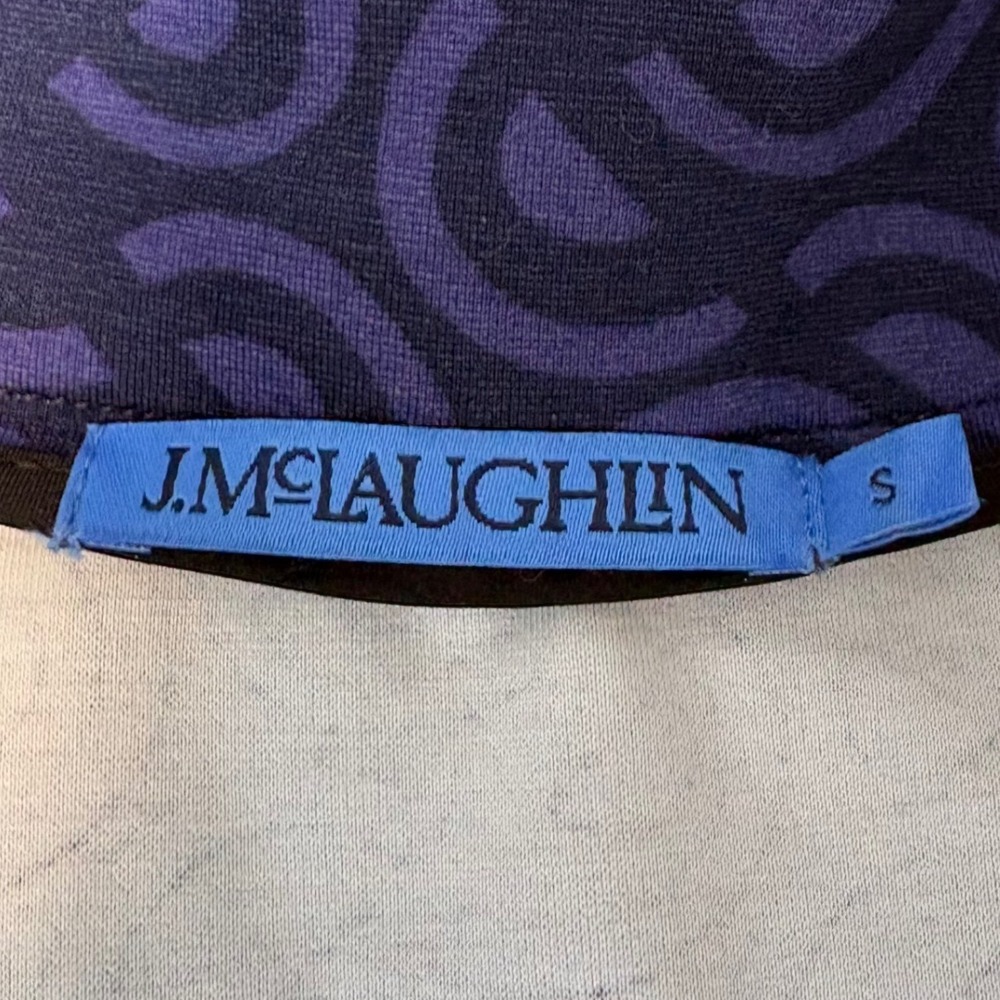 J.McLaughlin NWOT Bedford‎ Purple Geometric Link Quarter Zip Dress Small - Picture 7 of 9